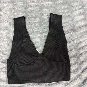 Othr Black Ribbed Sleeveless Top